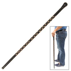 Handmade Eucalyptus Tribal Malawi Walking Cane -Knife & Sword in60143 62460.1564504079