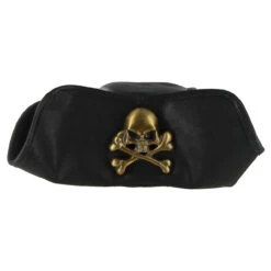 Terror At Sea Leather Jolly Roger Tricorne Hat -Knife & Sword in6363bkl 80269.1564504293