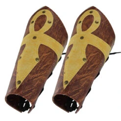Leather Swept Ankh Of Spirituality Arm Bracers -Knife & Sword leather swept ankh of spirituality arm bracers 4 45037.1564504556