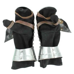 Medieval Forged Mild Steel Mitten Cuff Gauntlet Set