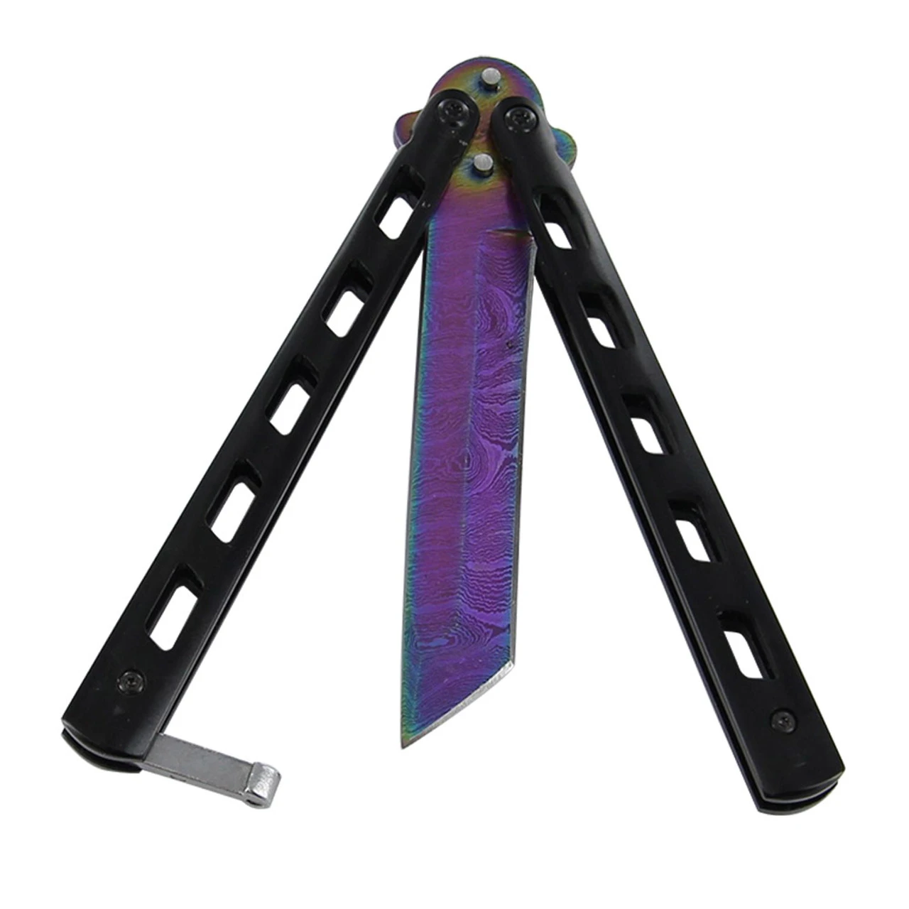 Damascus Steel Frequency Overload Butterfly Knife 4 Damascus Steel Frequency Overload Butterfly Knife - Image 4